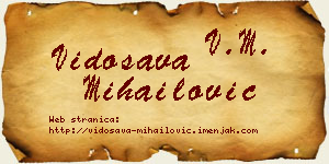Vidosava Mihailović vizit kartica